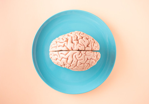 Primer plano de un cerebro de plástico